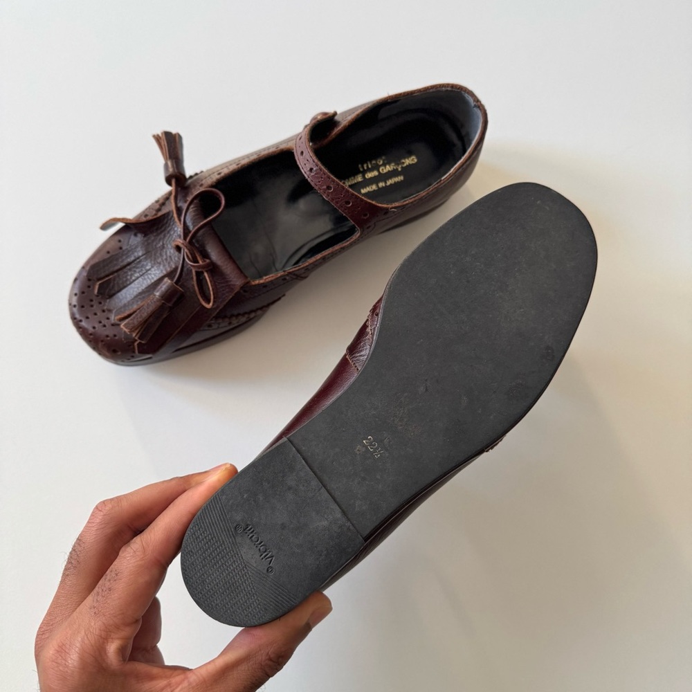 Tricot Comme des Garçons Brown Tassel Mary Jane Loafers - Picture 7 of 13